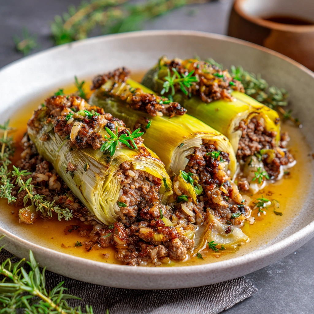 Elegant Stuffed Leeks with Beef: A Delicious Twist!