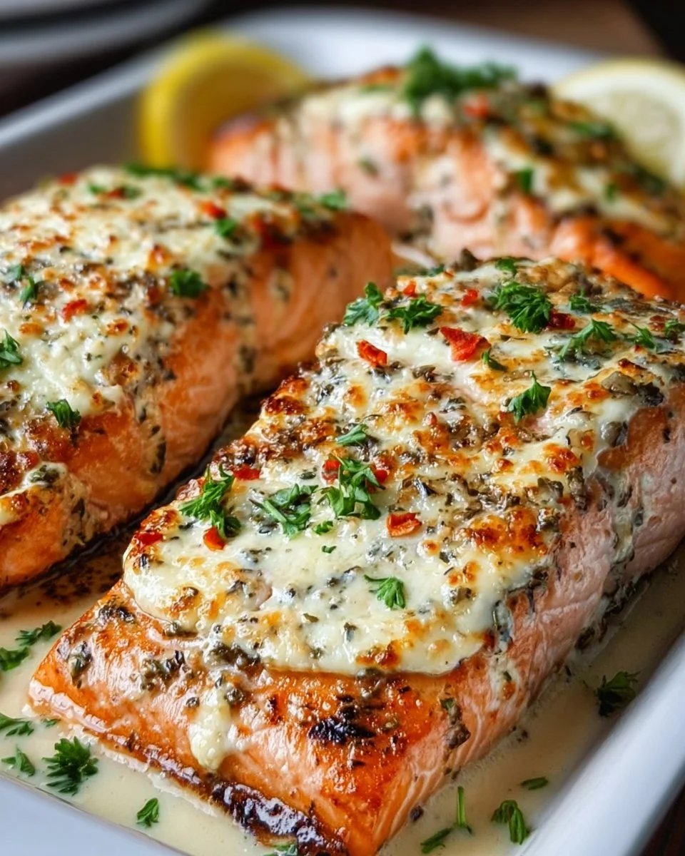 Baked Boursin Salmon