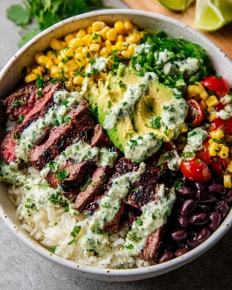 Cilantro Lime Steak Bowls