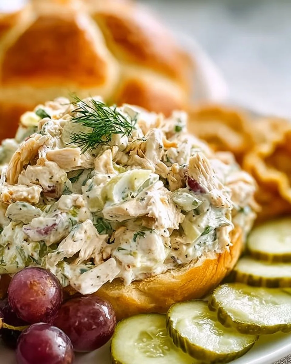 Crunchy Dill Pickle Chicken Salad