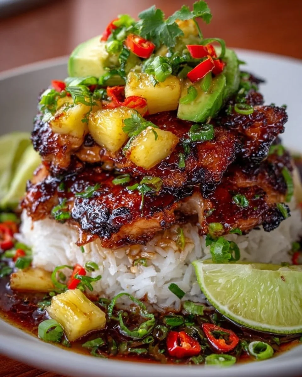 Hawaiian Turn Turn Chicken Stack