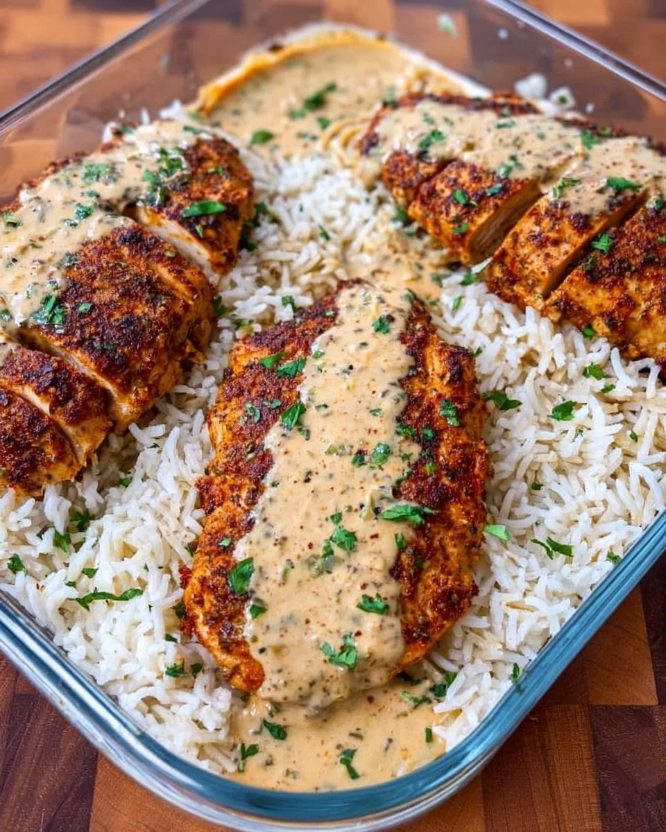 High Protein Creamy Cajun Chicken & Rice