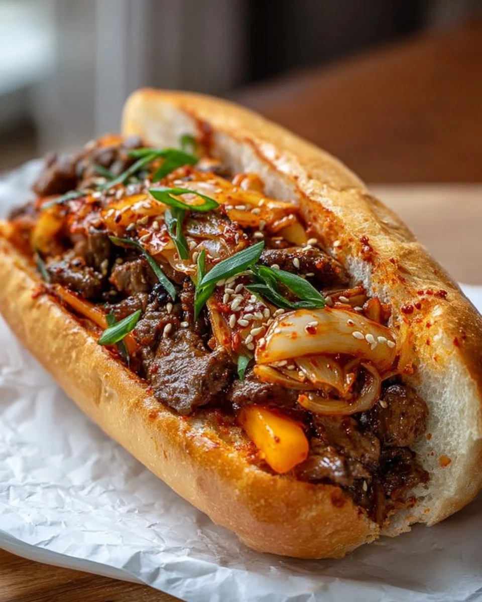Korean-Inspired Kimchi Bulgogi Cheesesteak