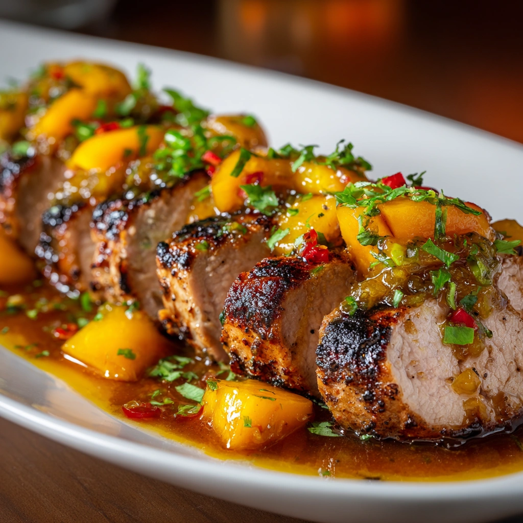 Grilled Pork Tenderloin with Peach Glaze Delights Your Palate!
