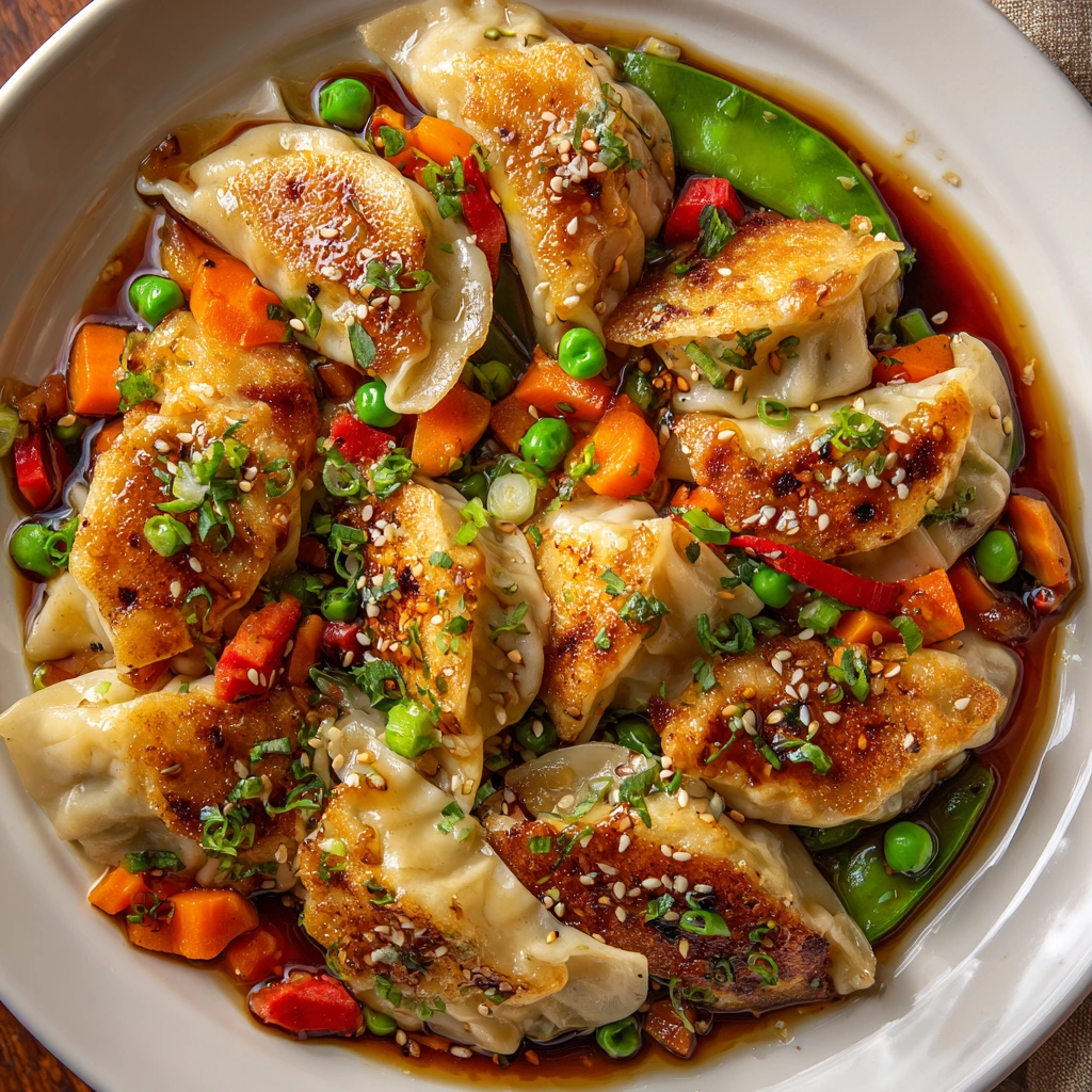 One Pan Dumpling Dinner: Quick Recipe for Busy Nights!
