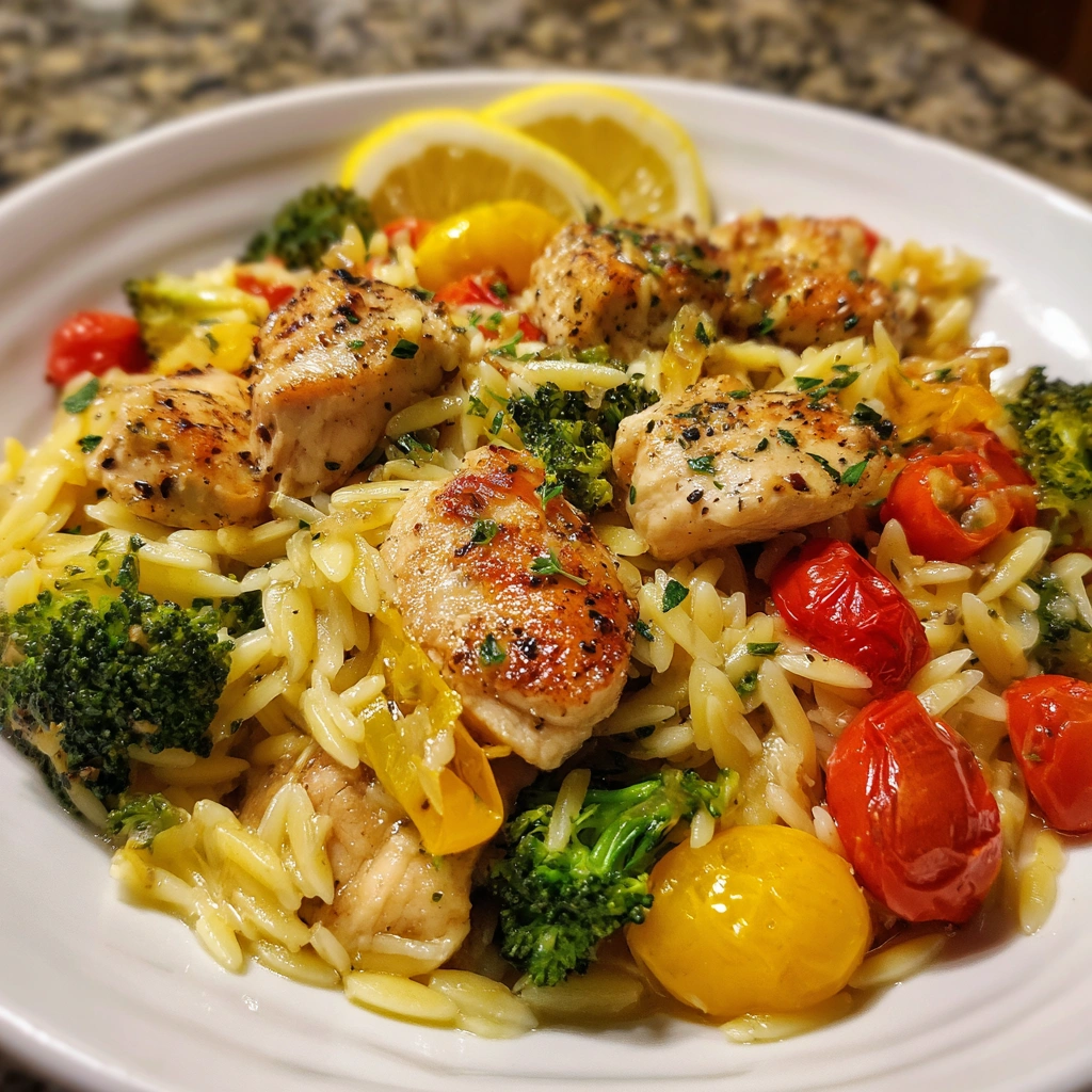 Lemon Chicken and Veggie Orzo: A Fresh, Tasty Delight!
