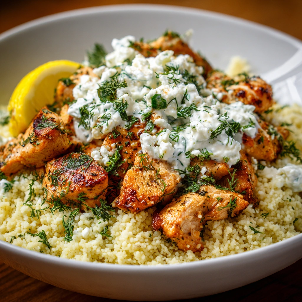 Herbed Chicken Couscous Bowls with Tzatziki: A Flavorful Delight!