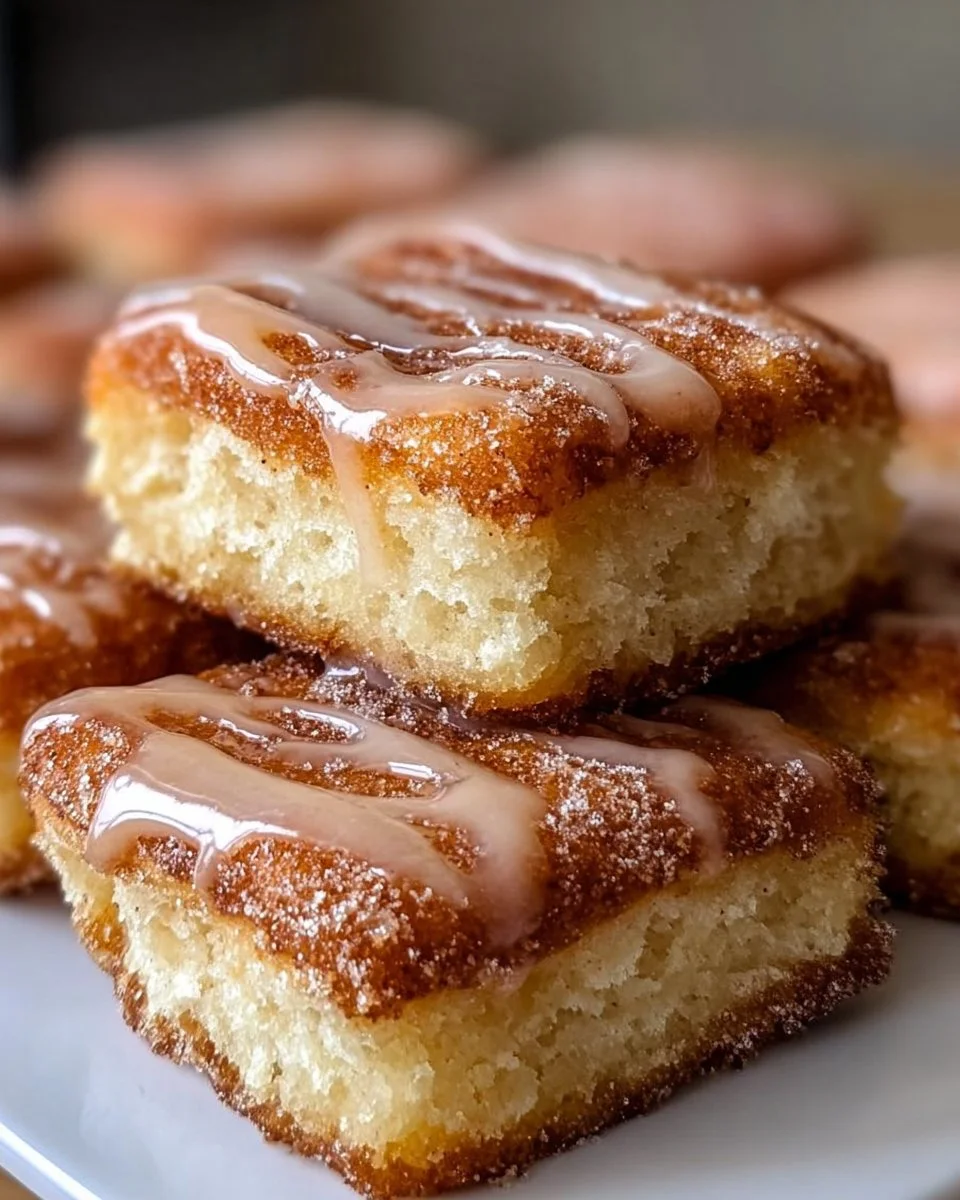 Soft Baked Maple Donut Bars