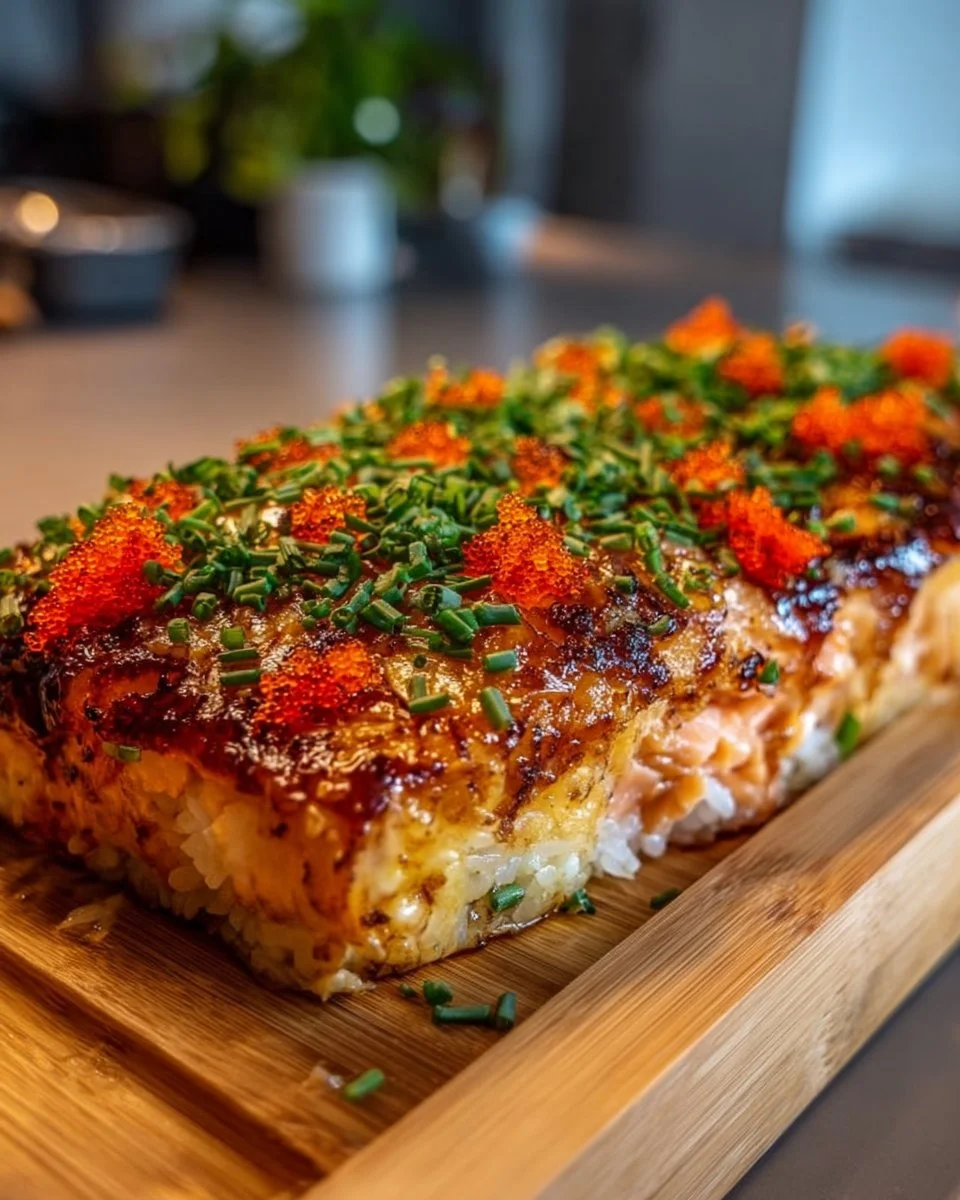 Spicy Salmon Sushi Bake Recipe