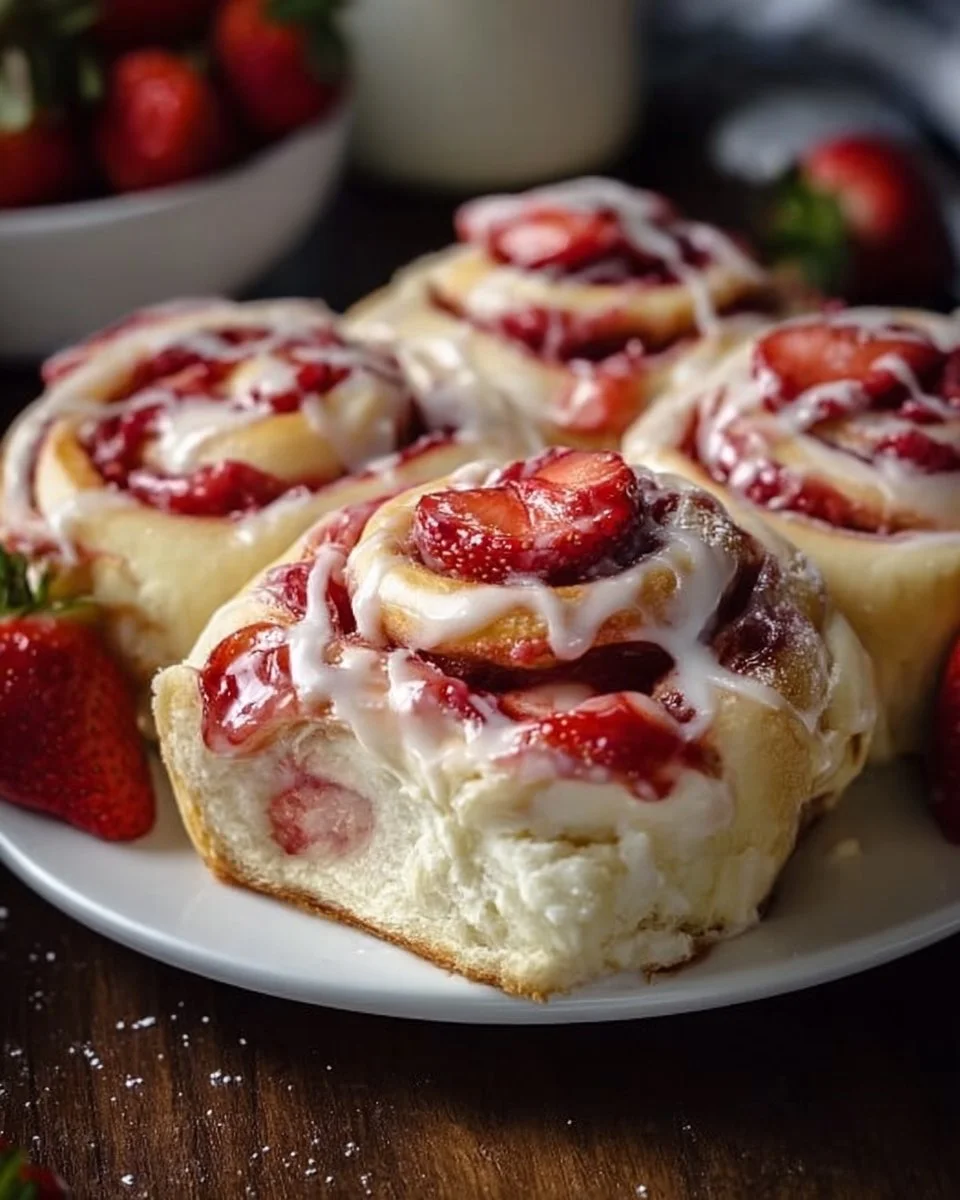 Strawberry Cheesecake Sweet Rolls