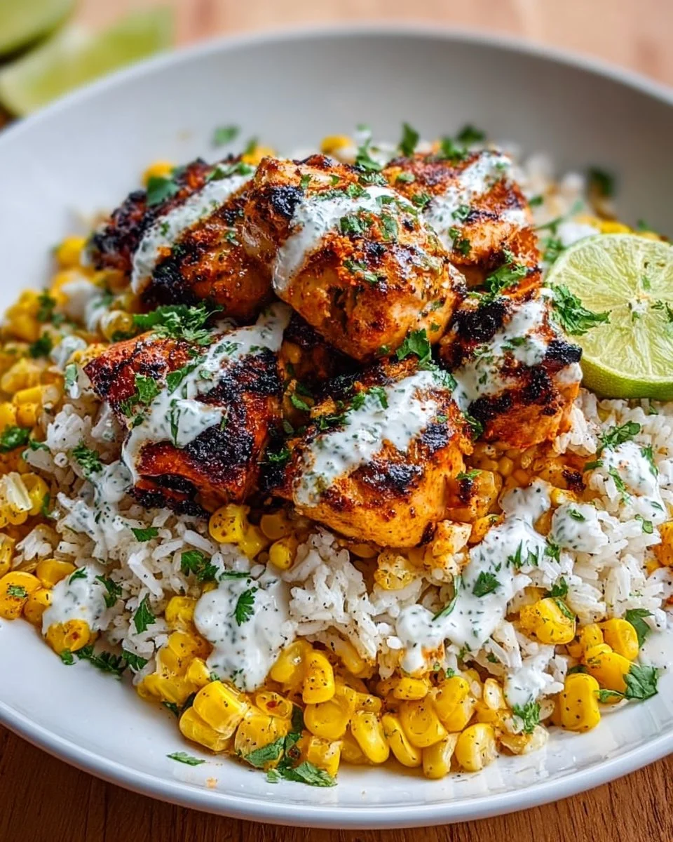 Street Corn Chicken Rice Bowl