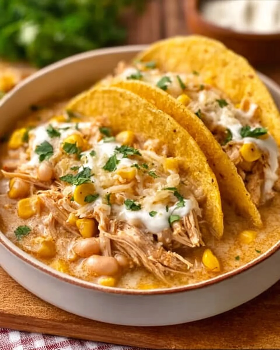 White Chicken Chili Tacos
