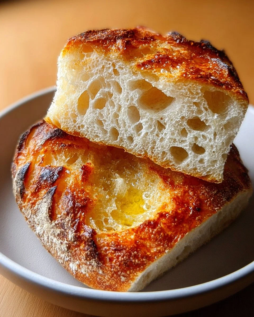 Freshly baked Air Fryer Bread with a crispy crust and fluffy interior.