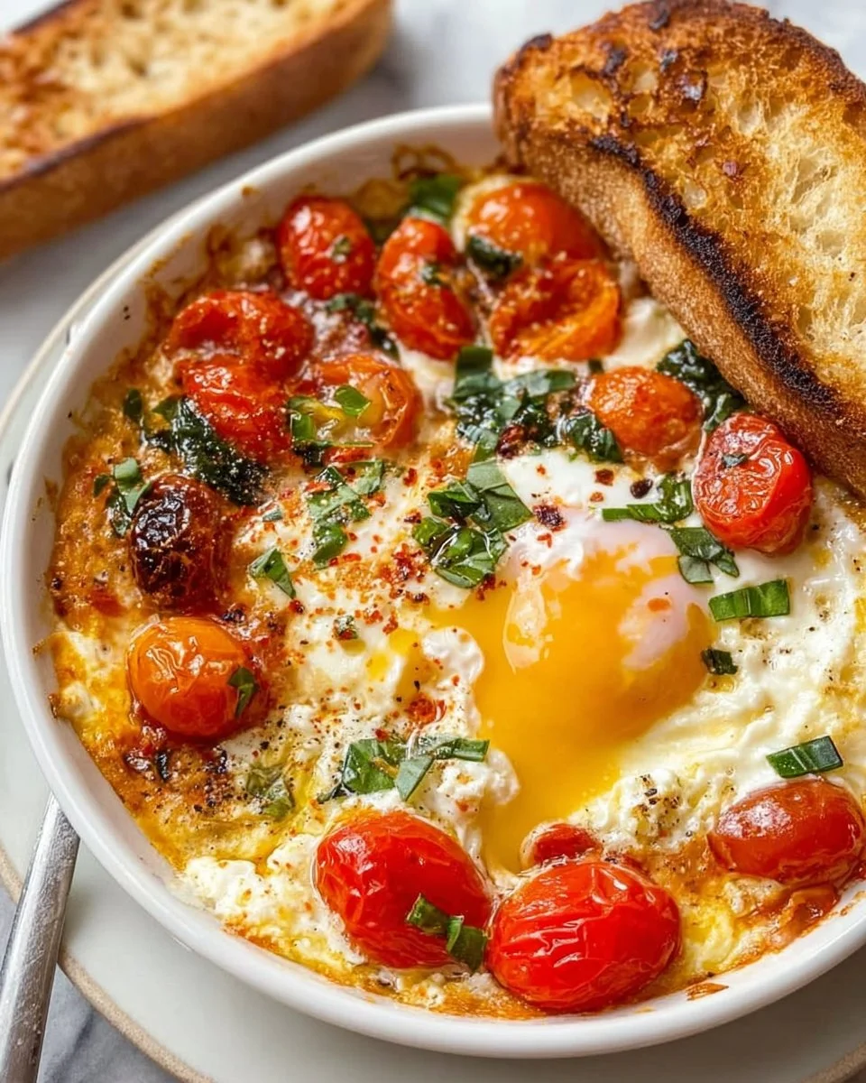 Baked Feta Eggs