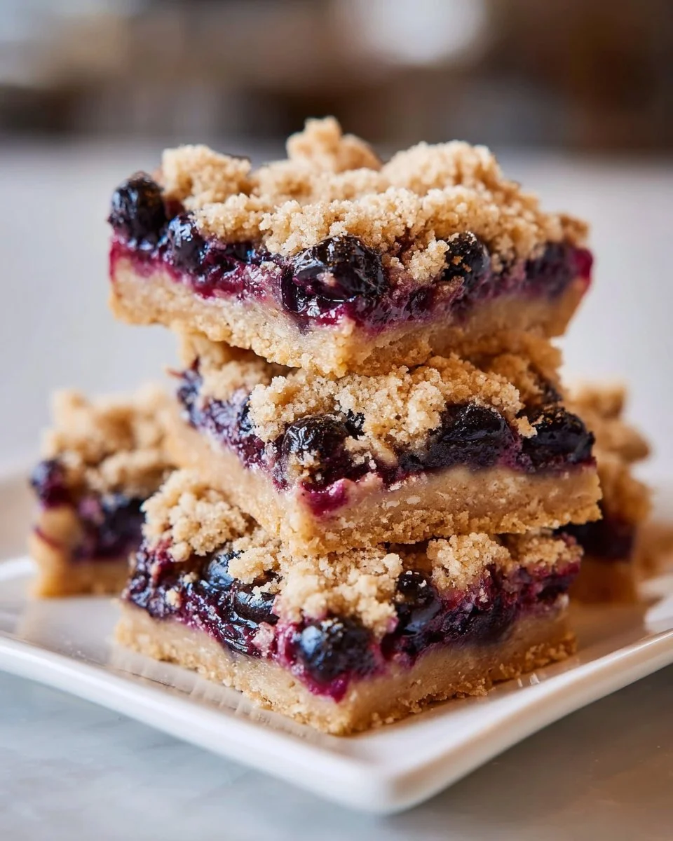 Blueberry Oatmeal Crumble Bars