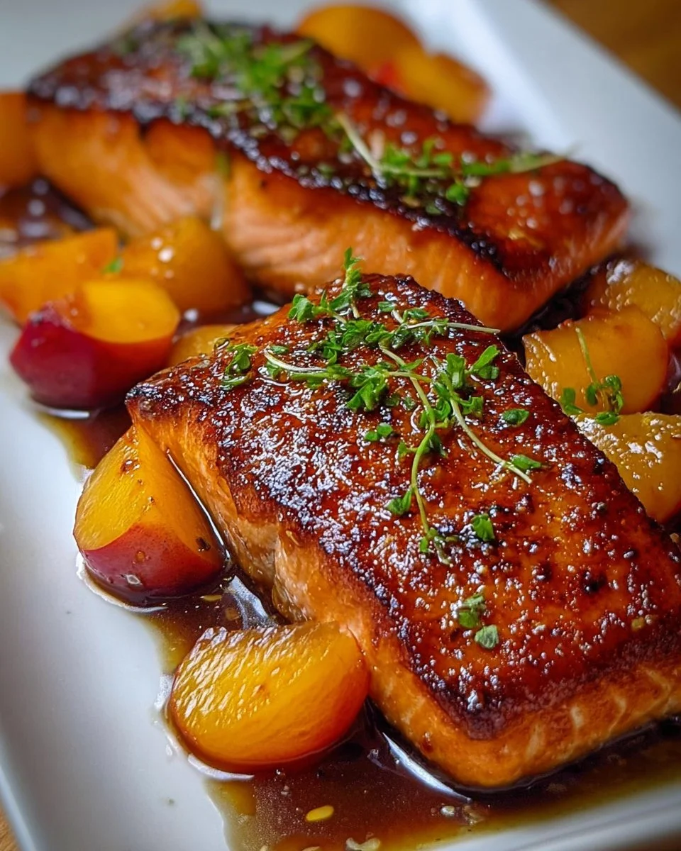 Bourbon Peach Salmon