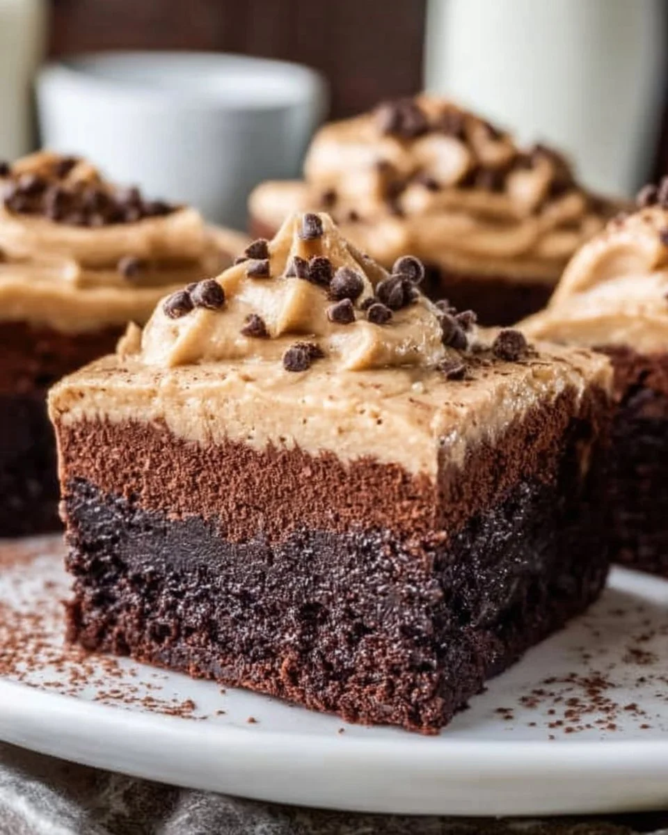 Cafe Latte Frosted Mocha Brownies Delight