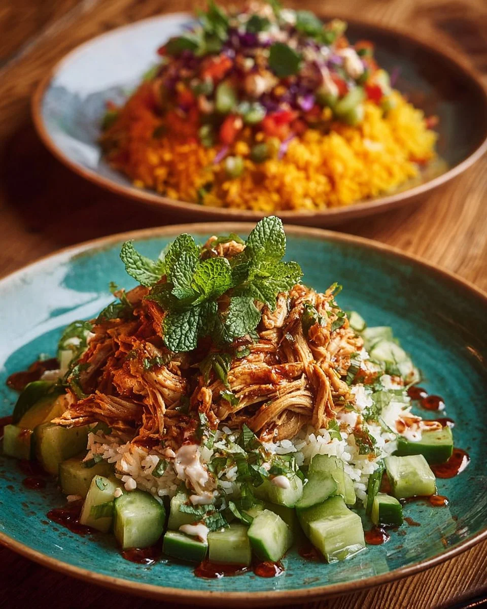 Chicken Shawarma Crispy Rice Salad