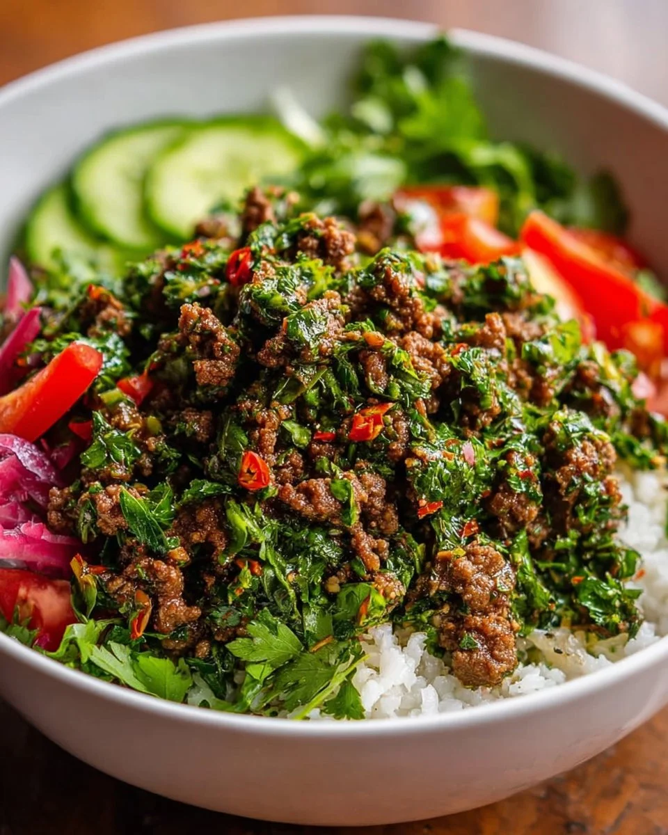 Chimichurri Beef Mince Bowls