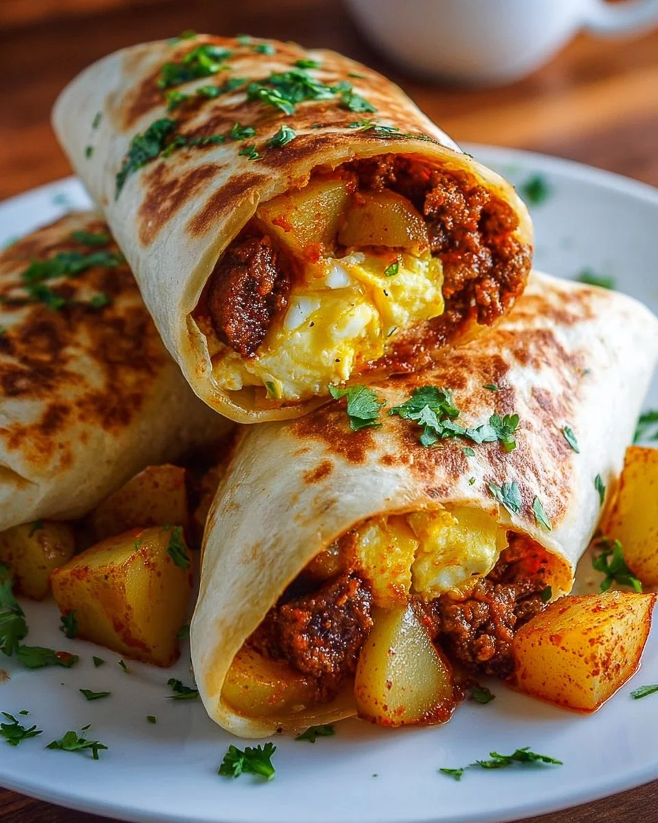 Chorizo Breakfast Burritos