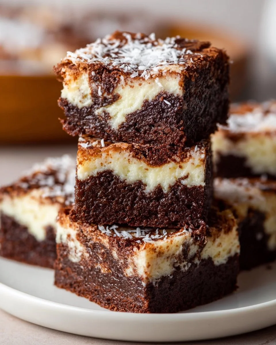 Coconut Cheesecake Brownies
