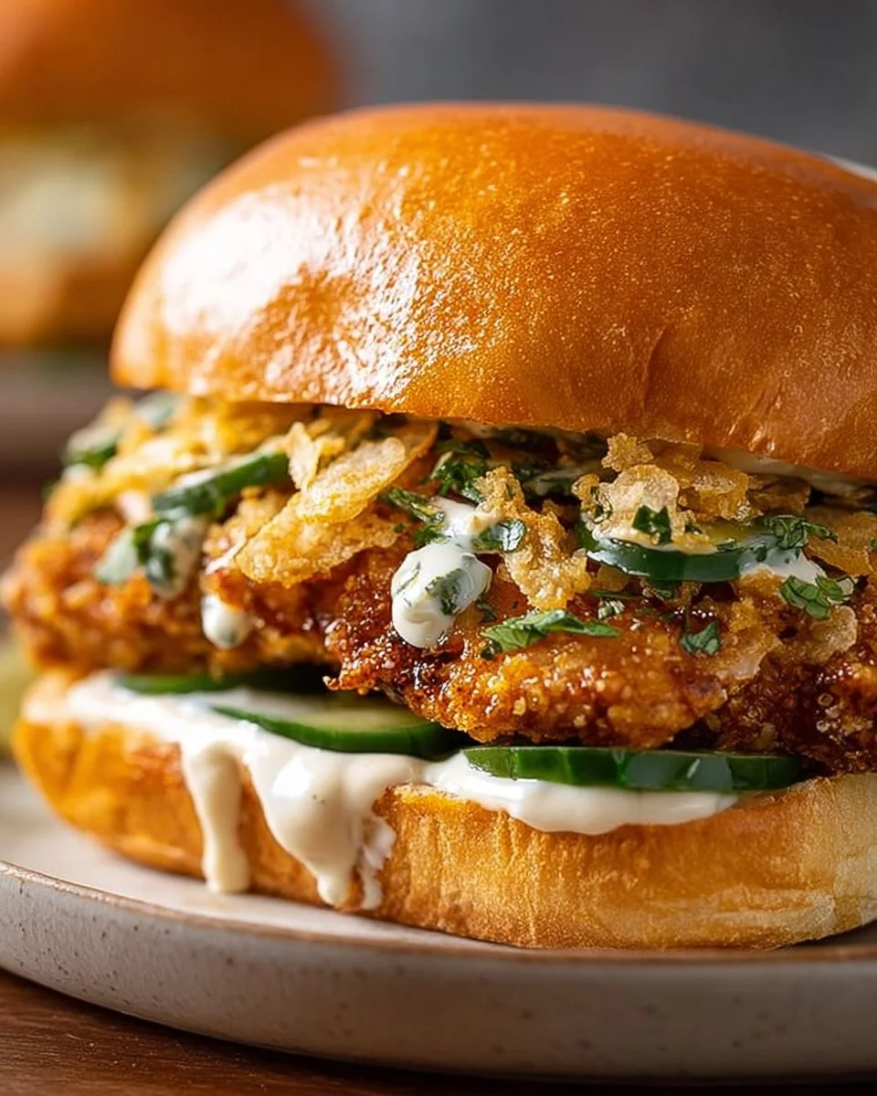 Crispy Cilantro Lime Chicken Sandwiches