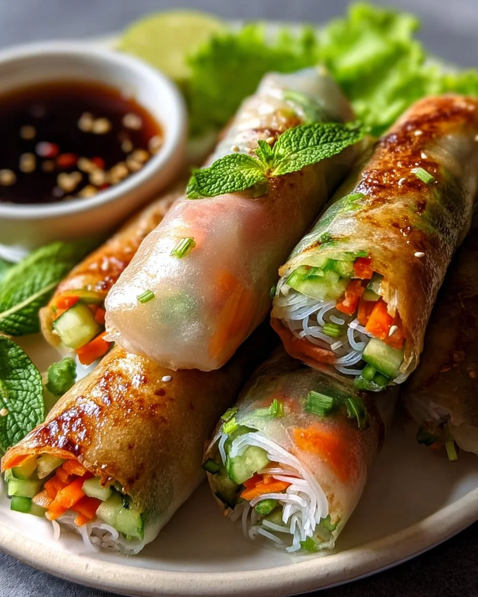 Crispy Rice Paper Spring Rolls