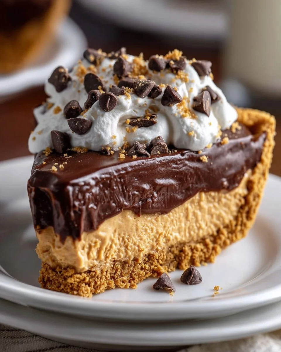 Easiest No-Bake Chocolate Peanut Butter Pie