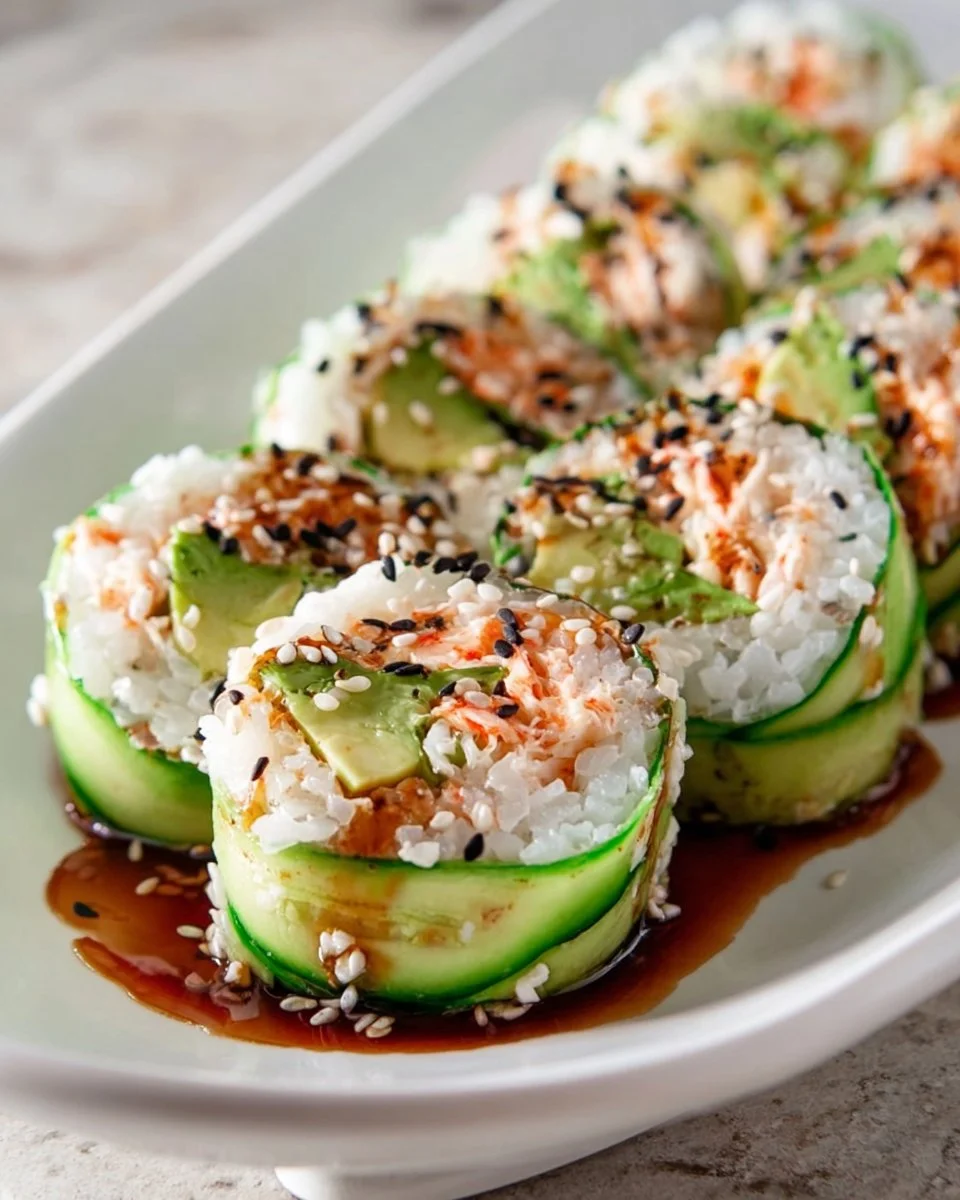 Easy California Roll Cucumber Salad