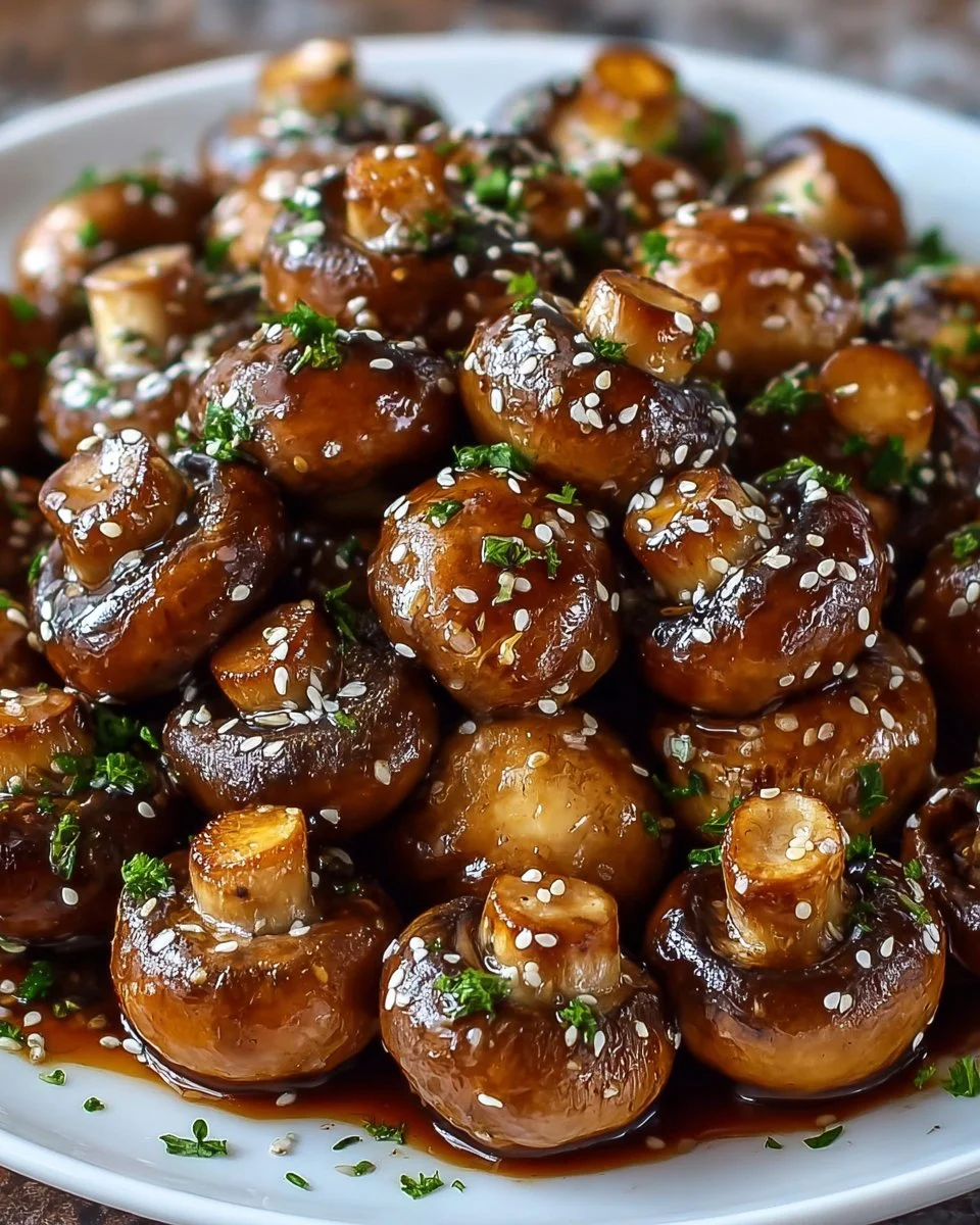 Easy Oven-Roasted Mushrooms with Soy Sauce &amp; Honey