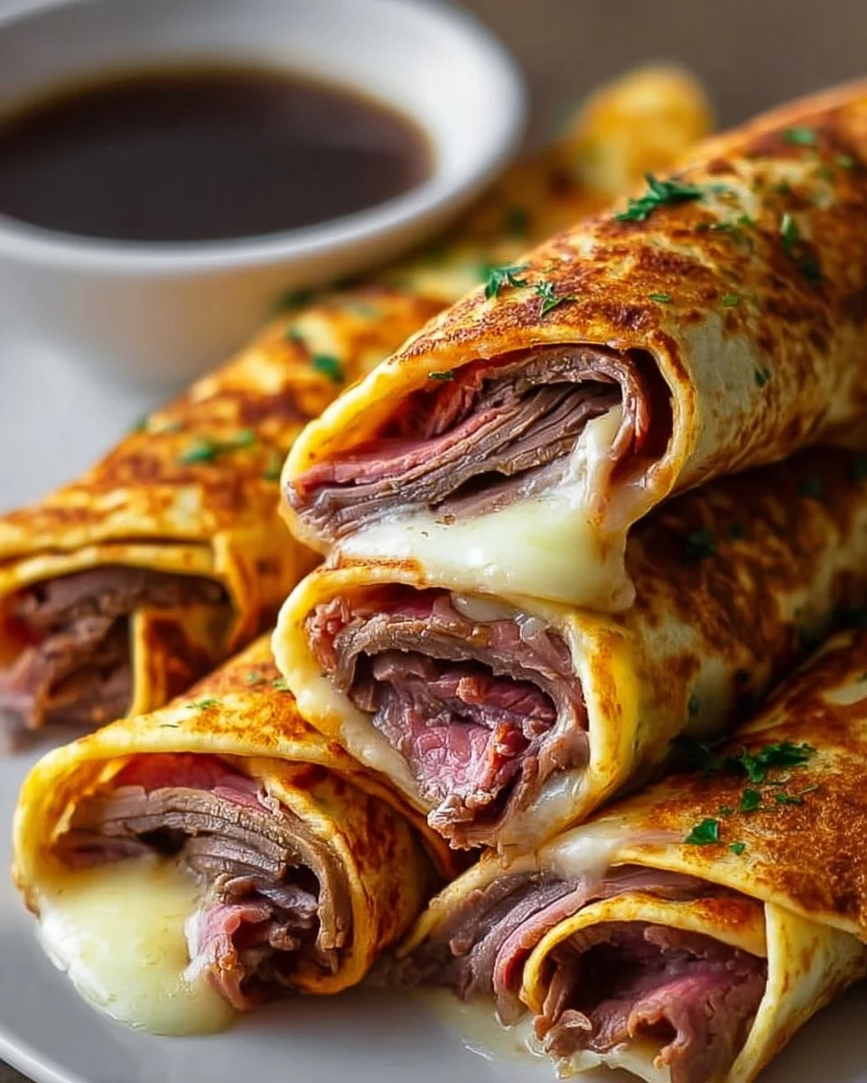 French Dip Tortilla Roll Ups