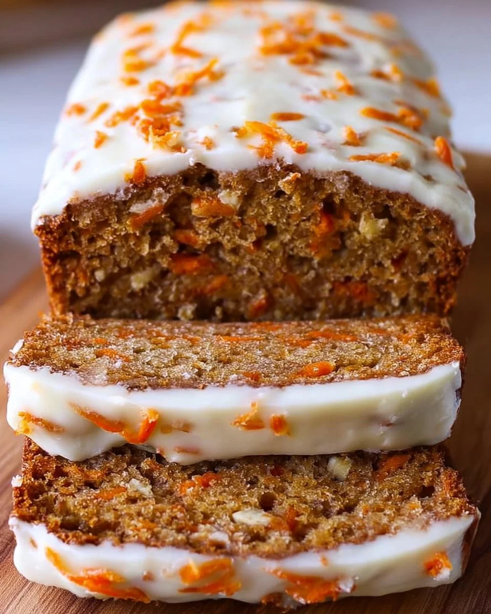 Frosted Carrot Cake Banana Bread