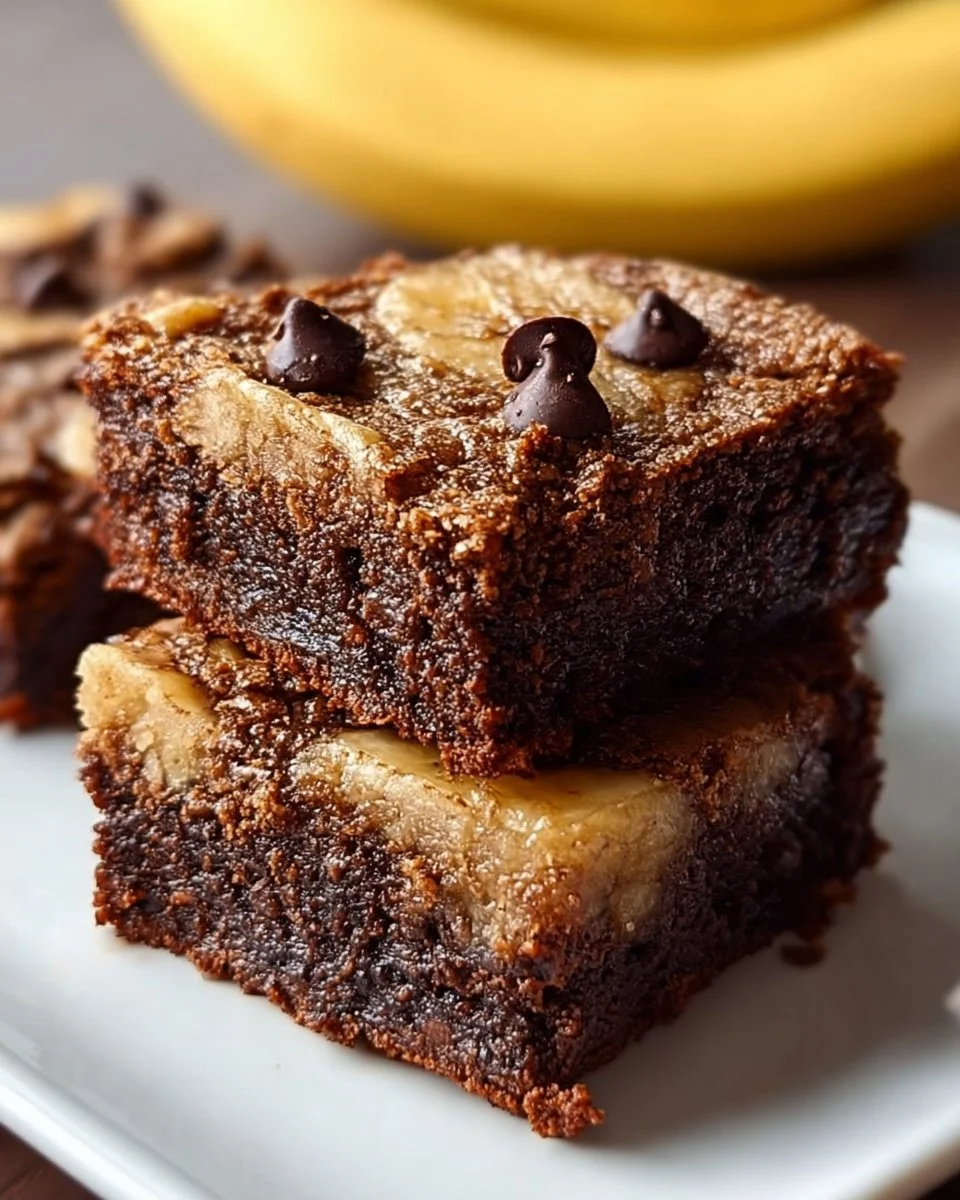 Fudgy Banana Bread Brownies