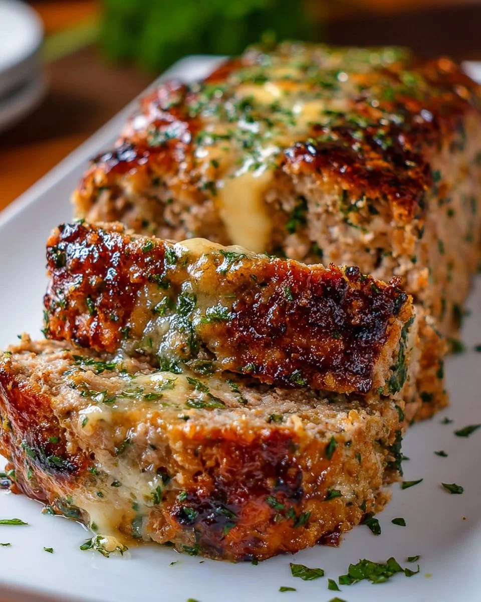 Garlic Parmesan Chicken Meatloaf