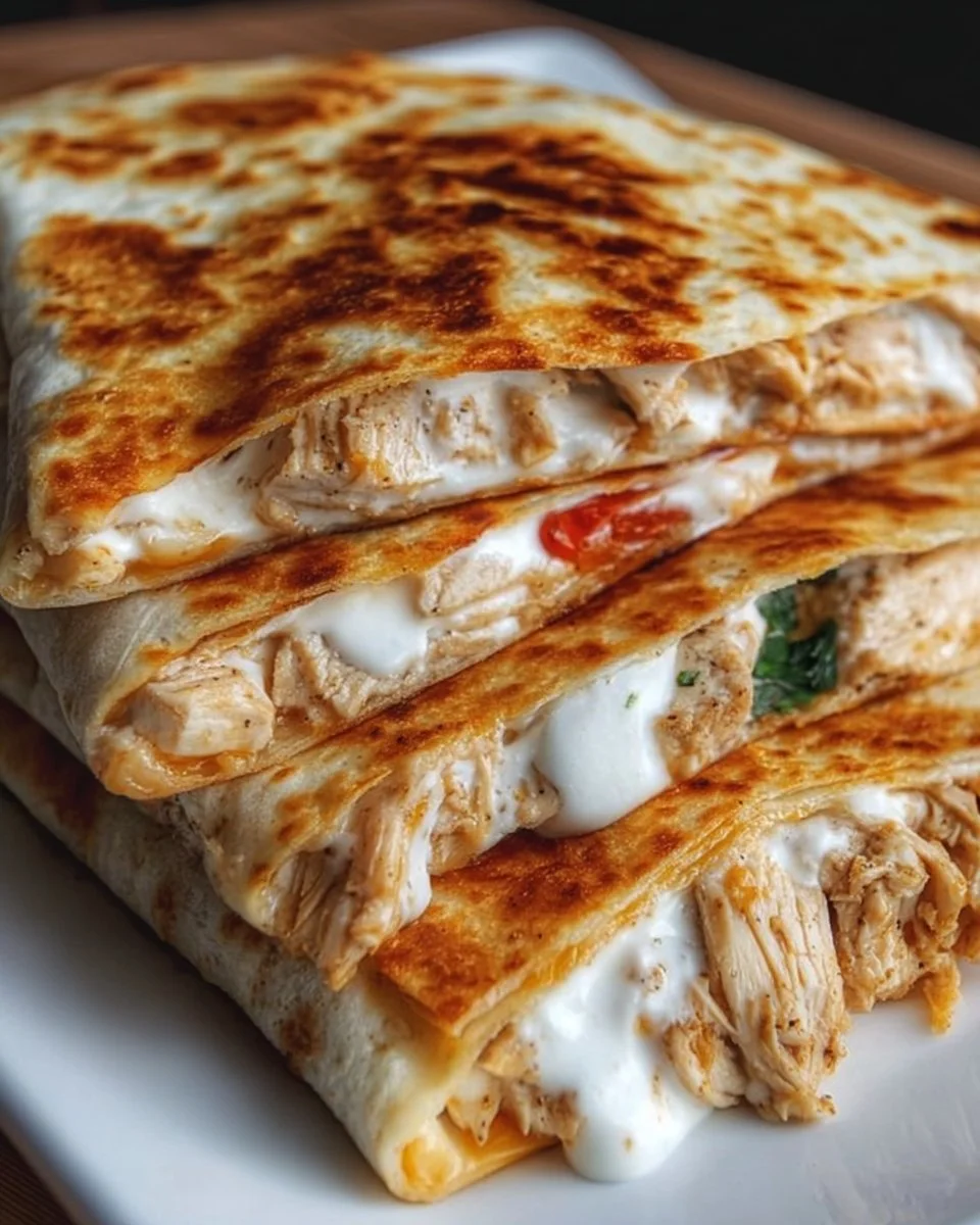 High-Protein Chicken Ranch Quesadilla