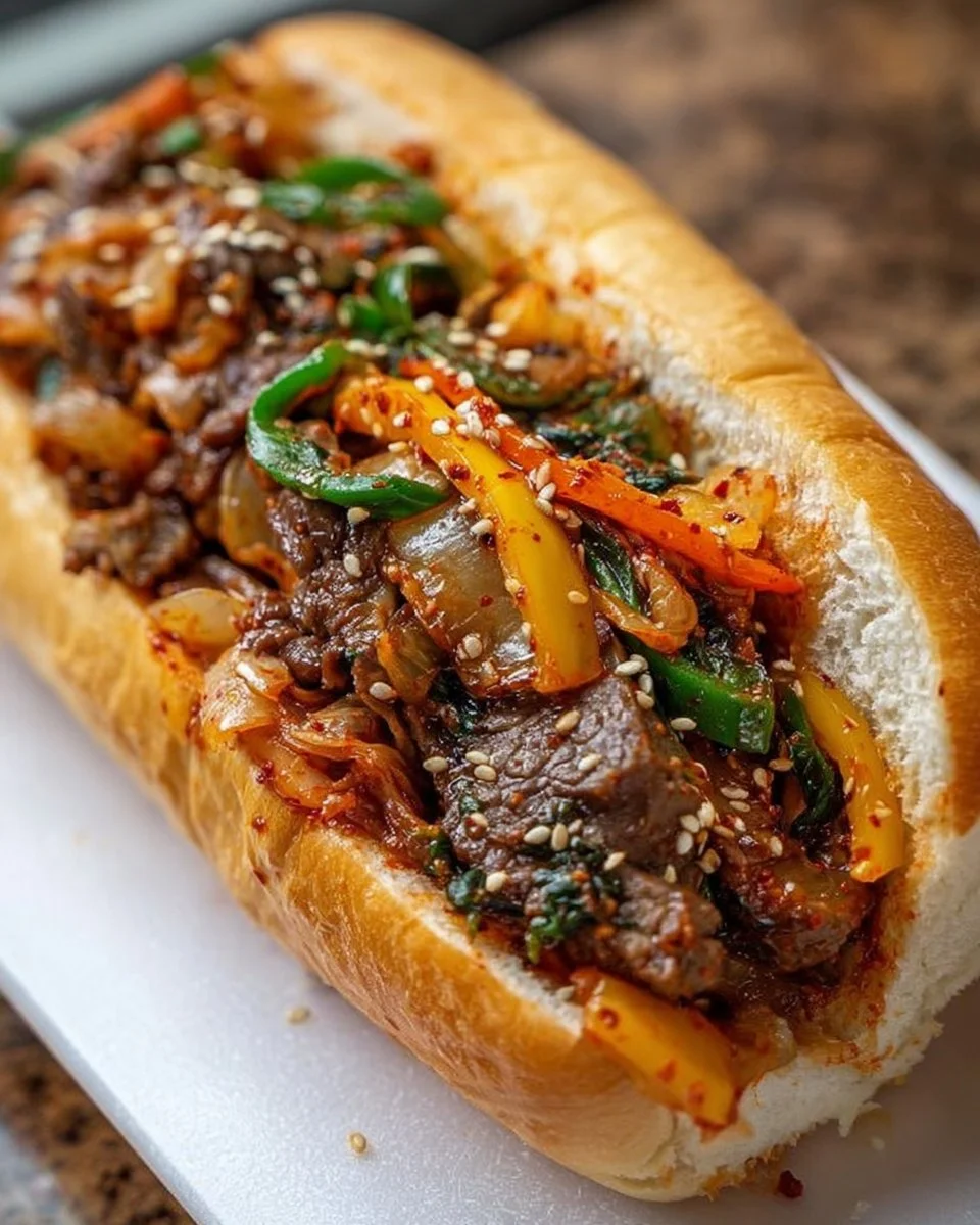 Korean-Inspired Kimchi Bulgogi Cheesesteak