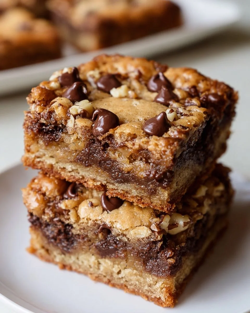 Nutty Banana Bread Blondies
