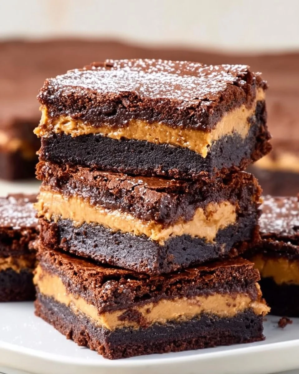 Peanut Butter Stuffed Brownies
