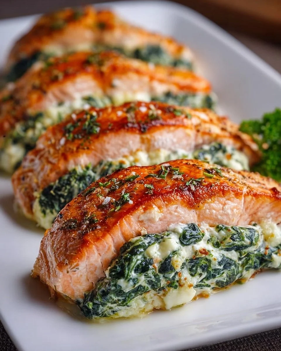 Spinach-Stuffed Salmon