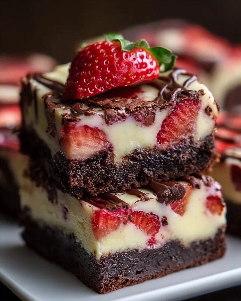 Strawberry Cheesecake Brownies