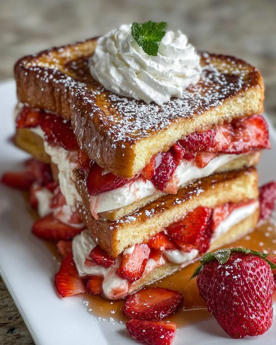 Strawberry Cheesecake Stuffed French Toast