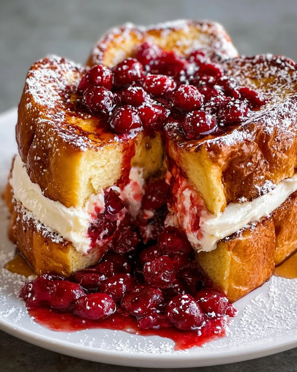 Baked Cherry Cheesecake French Toast