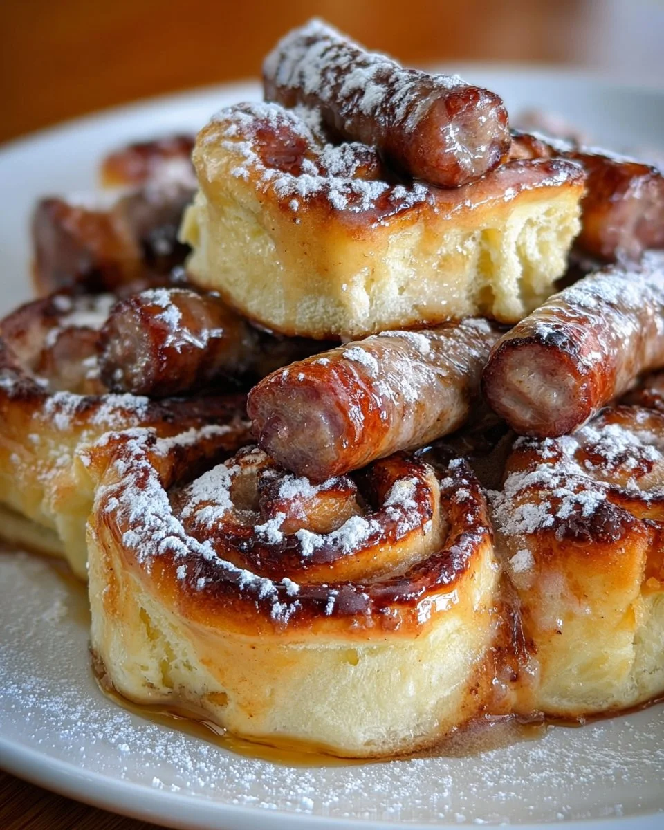 Breakfast Pigs in Cinnamon Rolls