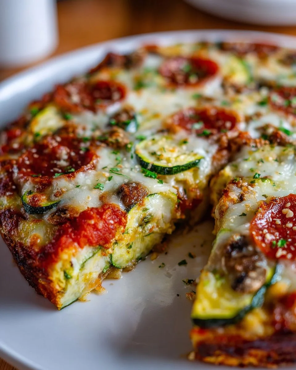 Cheesy Zucchini Pizza Casserole