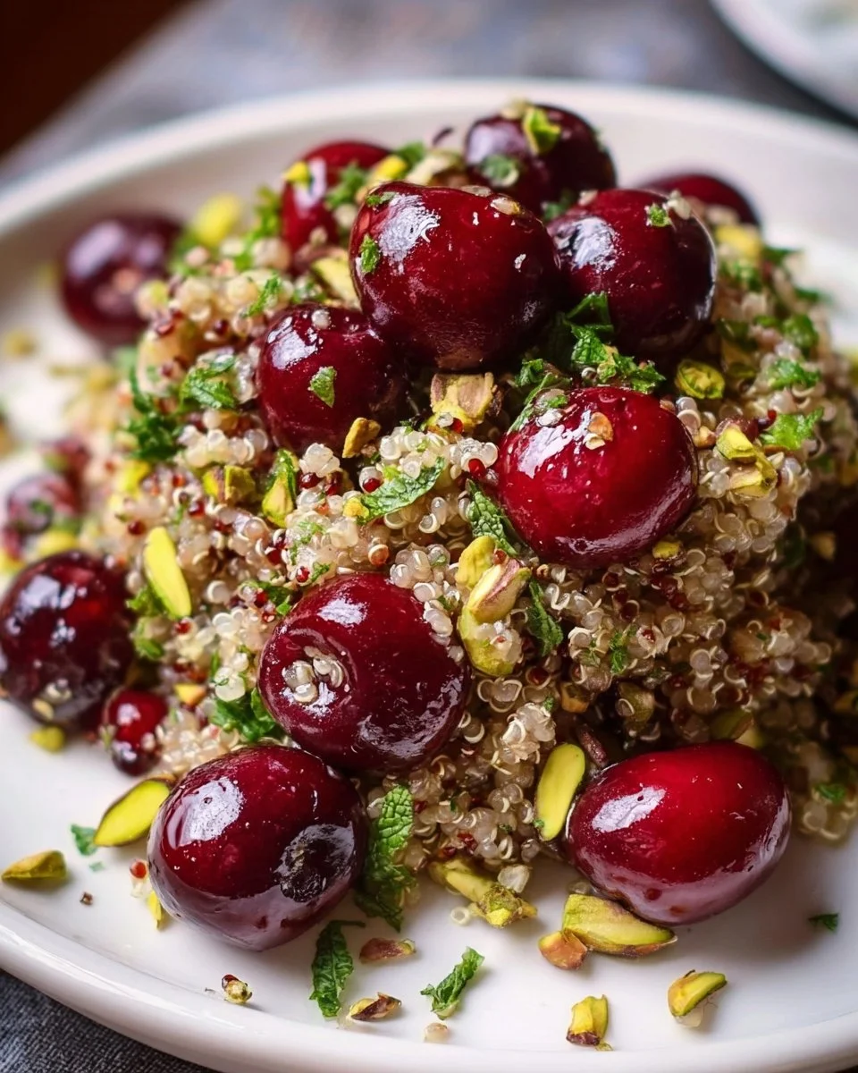 Cherry Pistachio Quinoa Salad