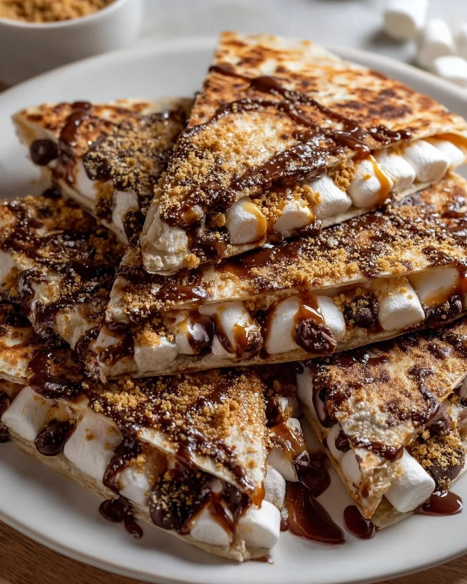 Chocolate Blackstone S’Mores Quesadilla