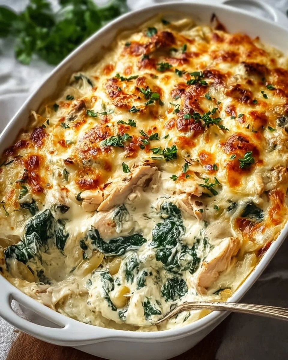 Creamy Chicken and Spinach Casserole