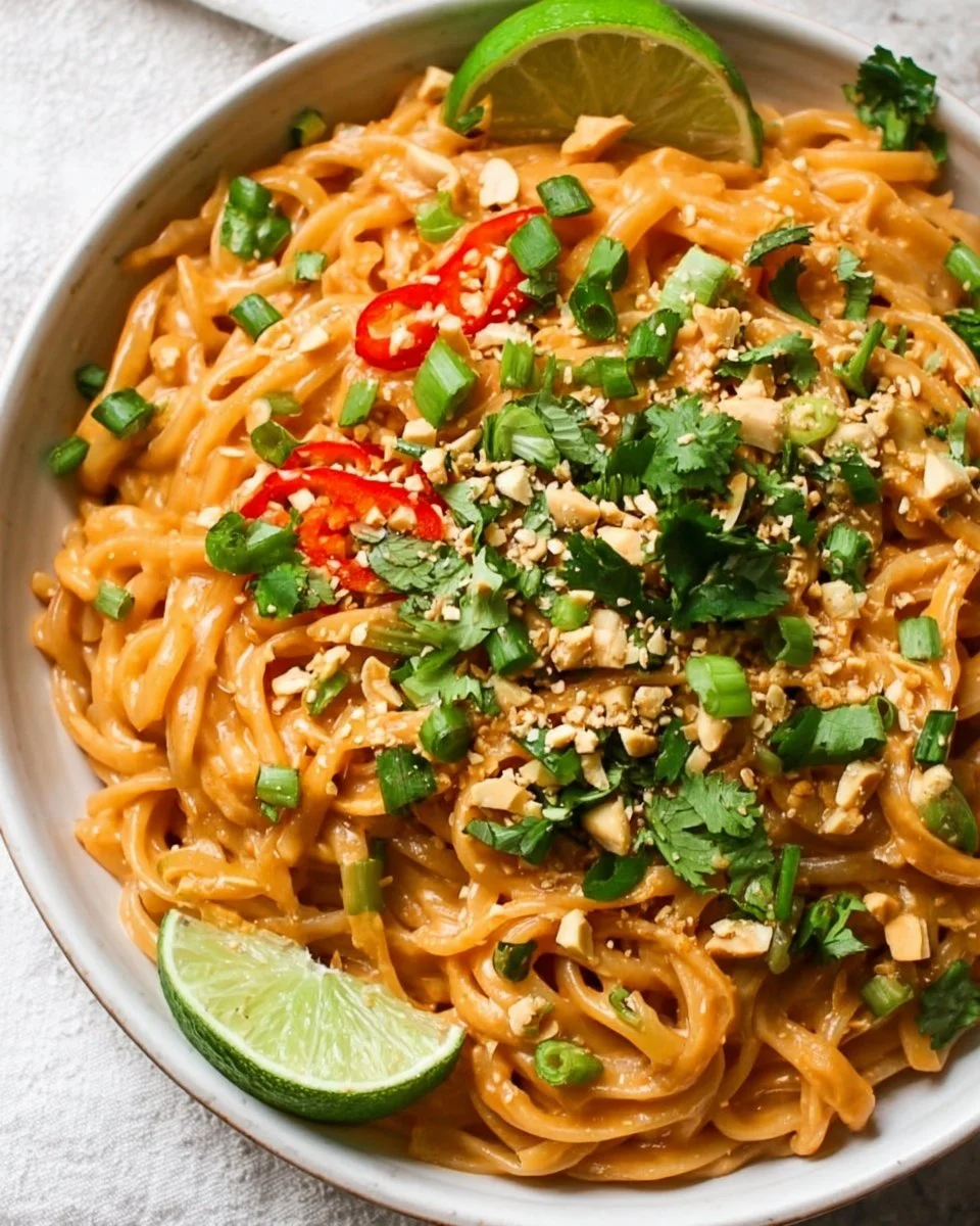 Gluten Free Red Curry Peanut Noodles – Less Than 30 Minutes!