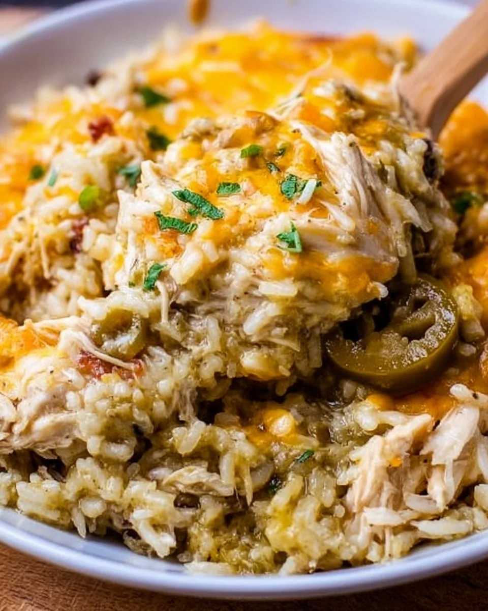 Green Chile Chicken and Rice Casserole
