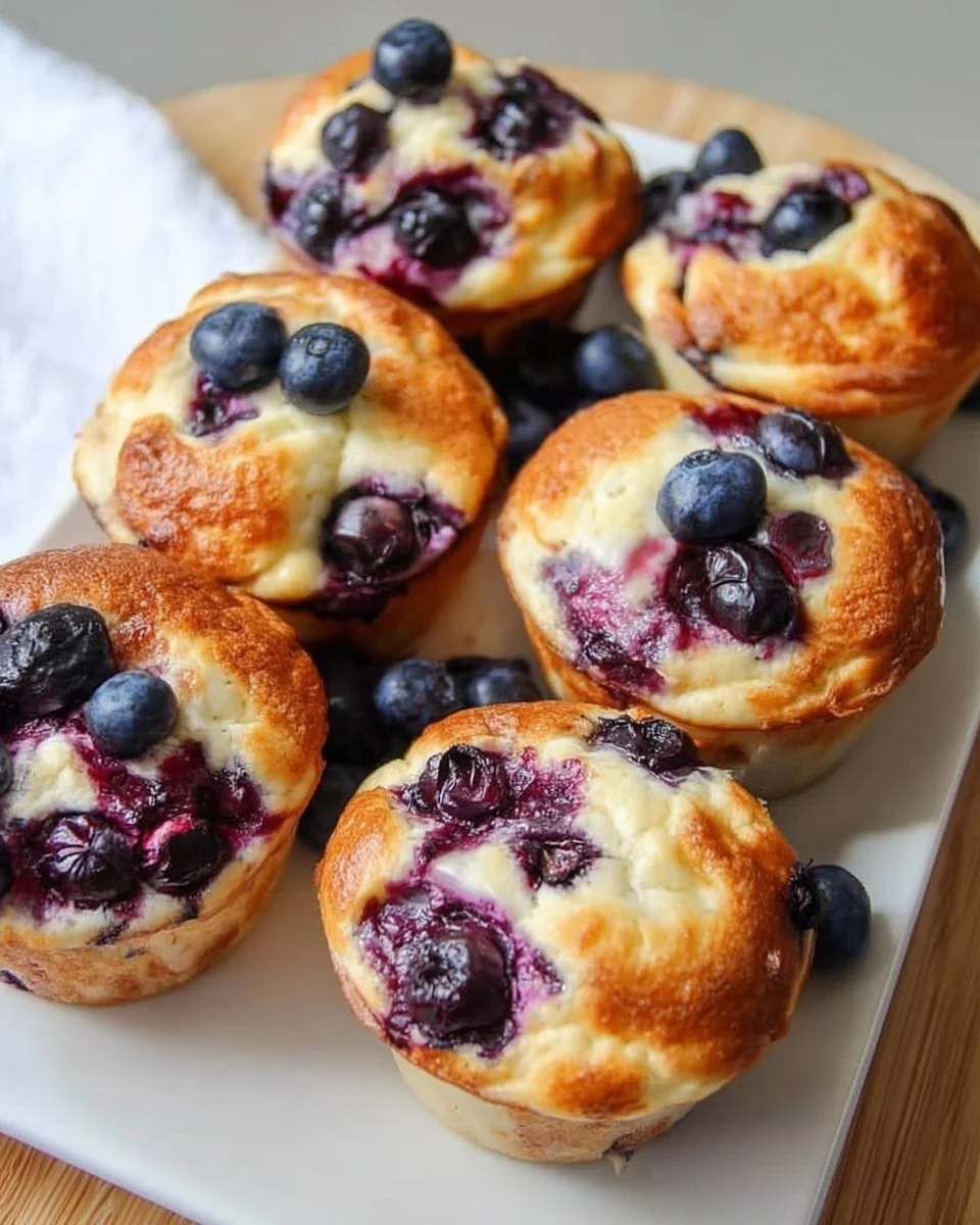 High-Protein Cottage Cheese Blueberry Muffins
